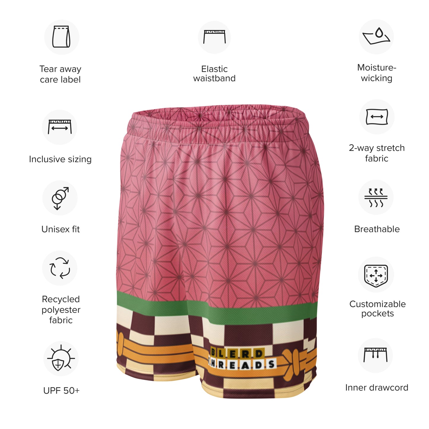 Demon Slayer Nezuko Mesh Shorts