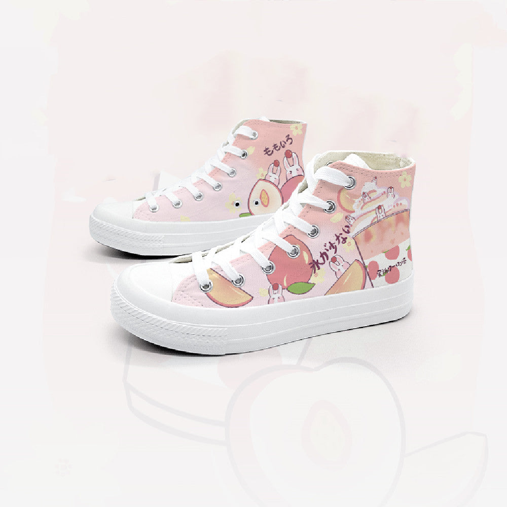 Japanese Women's High Top Canvas Shoes