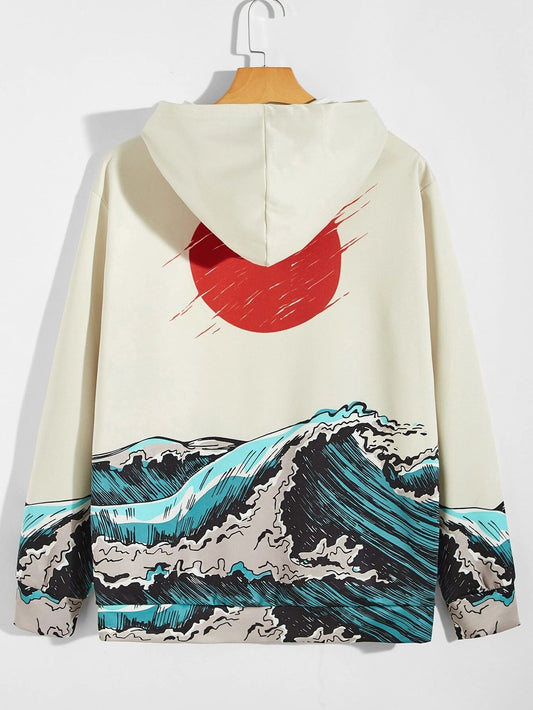 Japanese Sun Wave Hoodie