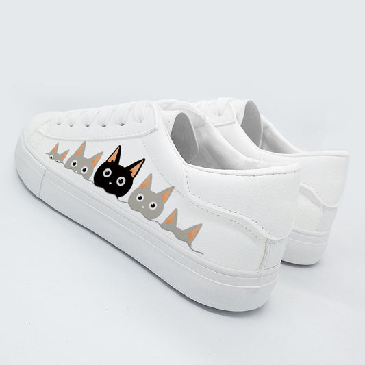 Anime cat hand-painted casual sneakers