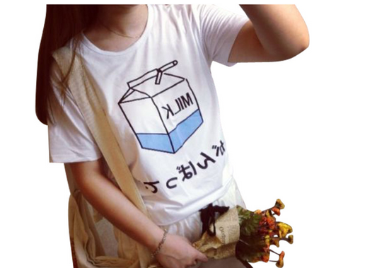 Japanese Harajuku Milk Box Tee