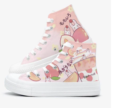 Japanese Women's High Top Canvas Shoes