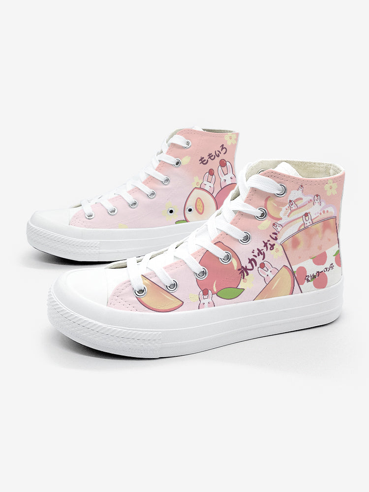 Japanese Women's High Top Canvas Shoes