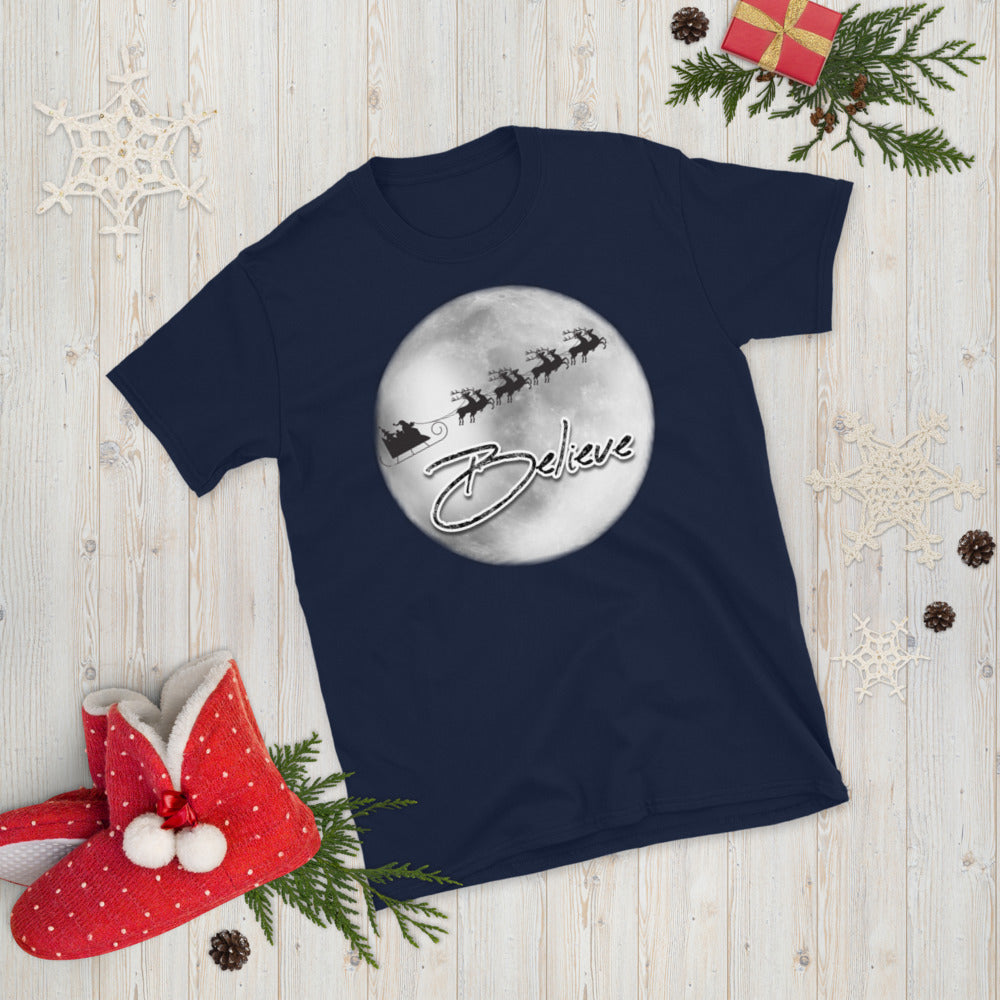 Santa Believe Short-Sleeve Unisex T-Shirt